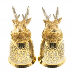 Подарочный набор "Олень" фляжка и 2 стопки перевертыша Златоуст