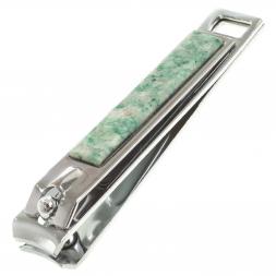 Кусачки для ногтей с камнем лиственит