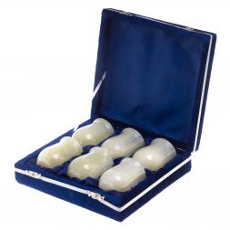 Набор стопок 60 мл 6 шт камень оникс 5,3х7 см (2х3) в футляре