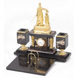 Письменный прибор &amp;quot;Россия&amp;quot; из бронзы и камня