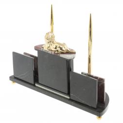 Письменный набор с визитницами "Лев" креноид