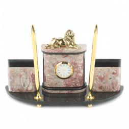 Письменный набор с визитницами "Лев" креноид