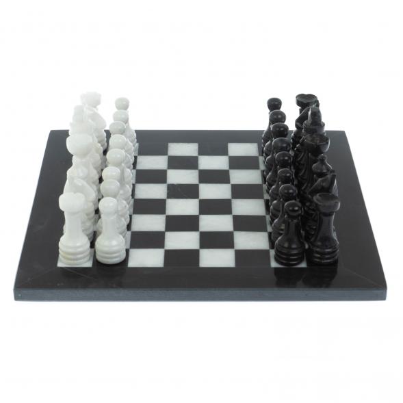 Каменные шахматы &amp;quot;Узоры&amp;quot; мрамор доска 25х25 см 121651