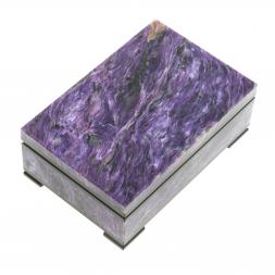 Шкатулка из чароита &amp;quot;Гармония&amp;quot; 10,5х7х4 см