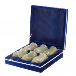 Набор стаканов из оникса 160 мл 6 шт 6,3х9,5 см (2,5х4) в футляре