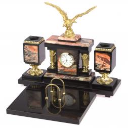 Письменный набор из яшмы с бронзой &amp;quot;Горный орел&amp;quot;