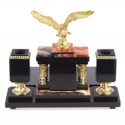 Письменный набор из яшмы с бронзой &amp;quot;Горный орел&amp;quot;