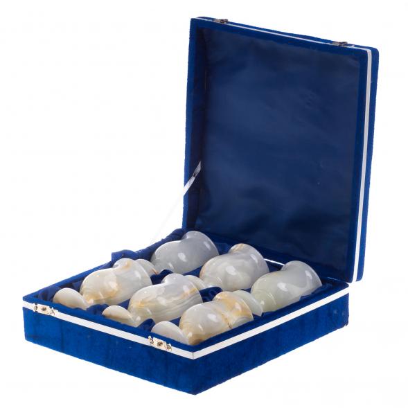 Набор рюмок из оникса в футляре 6 шт 6х9,5 см 100 мл (2,5х4) 124672