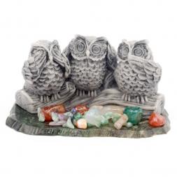 Сувенир из мрамолита &amp;quot;Три совы&amp;quot;