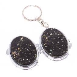 Складное зеркало брелок из мусковита овальное