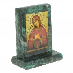 Икона настольная Семистрельная малая змеевик 7,5х6,5х8 см