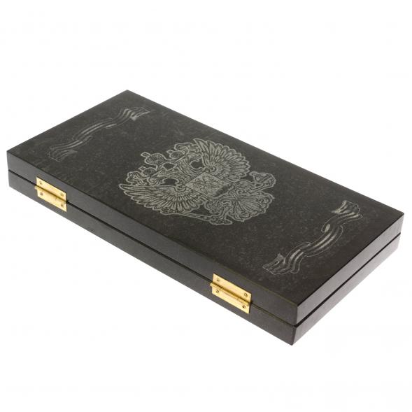 Нарды каменные &amp;quot;Герб РФ&amp;quot; из габбро-диабаза 129799