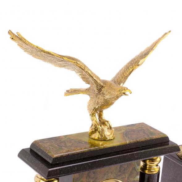 Настольный набор &amp;quot;Орел&amp;quot; офиокальцит бронза 125883