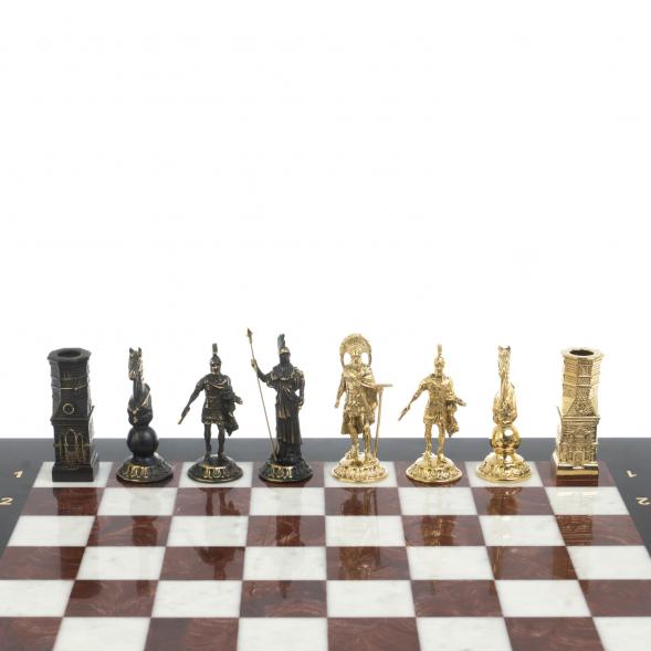 Шахматы подарочные &amp;quot;Спарта&amp;quot; фигуры бронза / мрамор, лемезит 127960