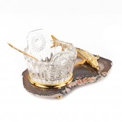 Икорница &amp;quot;Кадушка&amp;quot; с ложкой Златоуст