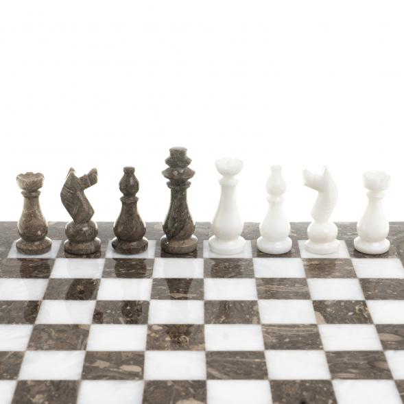 Шахматы сувенирные &amp;quot;Битва&amp;quot; камень мрамор ракушечник 25х25 см 121654