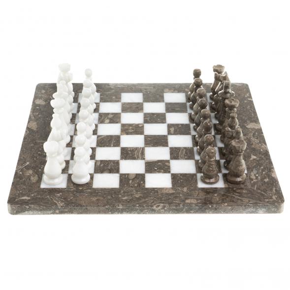 Шахматы сувенирные &amp;quot;Битва&amp;quot; камень мрамор ракушечник 25х25 см 121654