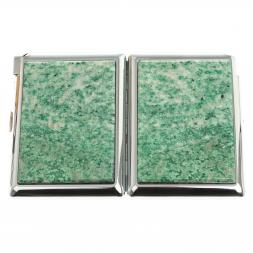 Портсигар на 20 сигарет с зажигалкой камень лиственит