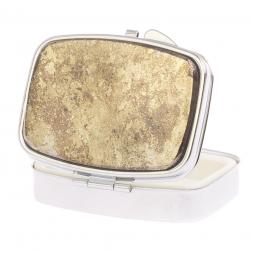 Таблетница на 2 отделения камень борнит цвет серебро