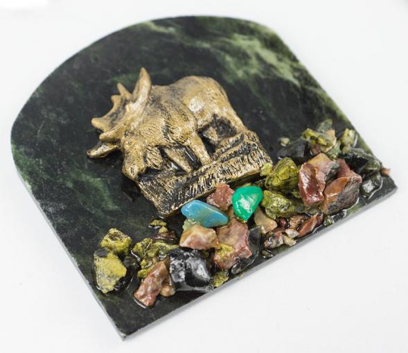 Магнит &amp;quot;Лось&amp;quot; змеевик 118023