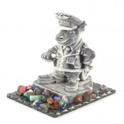 Сувенир &amp;quot;Бык - генерал&amp;quot; из мрамолита на подставке из змеевика