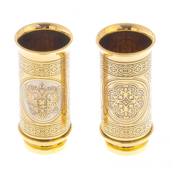 Набор 2 стопки &amp;quot;Герб РФ&amp;quot; Златоуст 122272