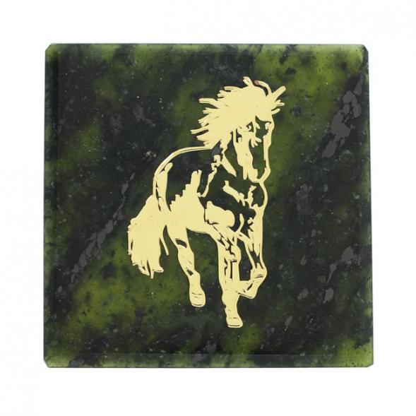 Магнит &amp;quot;Скачущая лошадь&amp;quot; камень змеевик 116212
