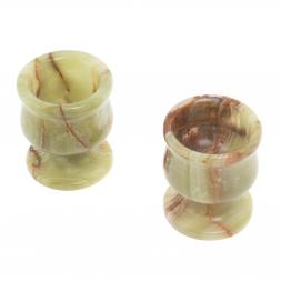 Набор рюмок из оникса 15 мл 2 шт в футляре 3,8х4,5 см (1,5х2)