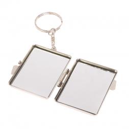 Складное зеркало брелок из амазонита прямоугольное