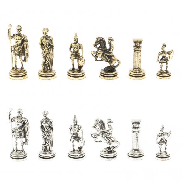 Шахматы турнирные &amp;quot;Римские воины&amp;quot; из мрамора и змеевика 28х28 см 127734