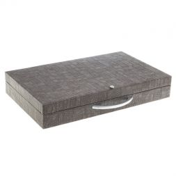 Каменные нарды "Звезда" лемезит, серый мрамор