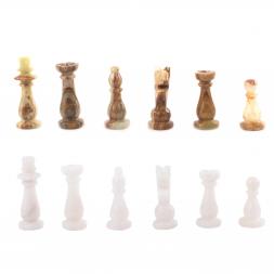 Шахматы из камня &amp;quot;Школьные&amp;quot; камень оникс мрамор 25х25 см