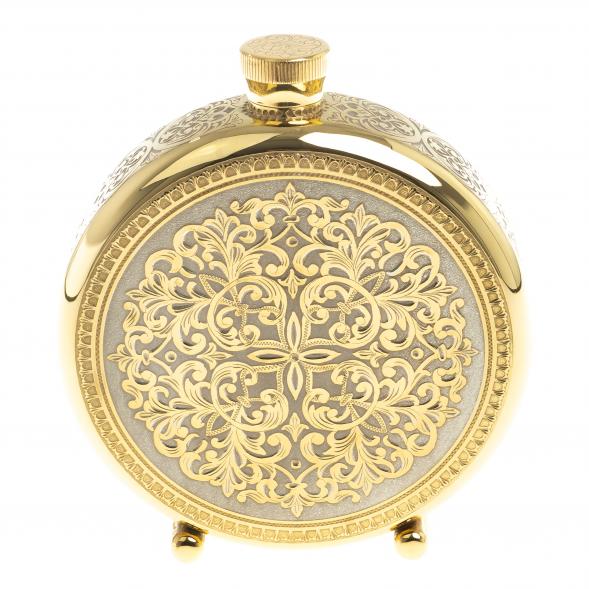 Подарочный набор &amp;quot;Кабан&amp;quot; фляжка и 2 стопки перевертыша Златоуст 123692