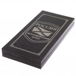 Нарды с гравировкой "Черноморский флот" из гранита