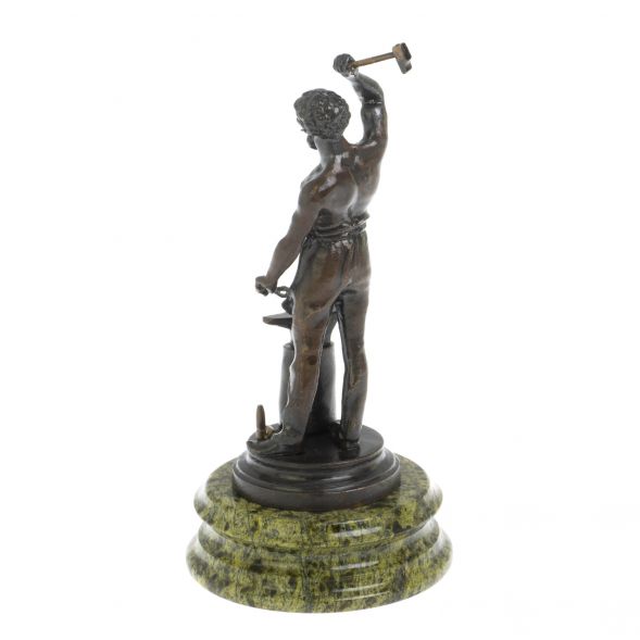 Статуэтка из бронзы &amp;quot;Кузнец&amp;quot; змеевик 127890