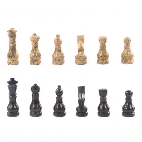 Подарочные шахматы из камня &amp;quot;Дебют&amp;quot; мрамор ракушечник 25х25 см 121658