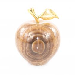 Сувенир "Яблоко" камень оникс коричневый 6,5х8 см (2,5)