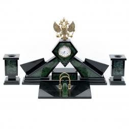 Настольный набор из нефрита &amp;quot;Герб России&amp;quot;