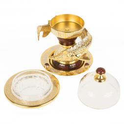 Икорница &amp;quot;Осетр&amp;quot; из яшмы Златоуст