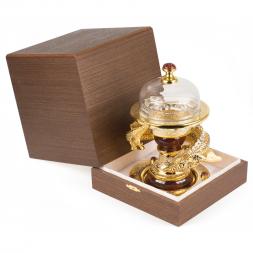 Икорница &amp;quot;Осетр&amp;quot; из яшмы Златоуст