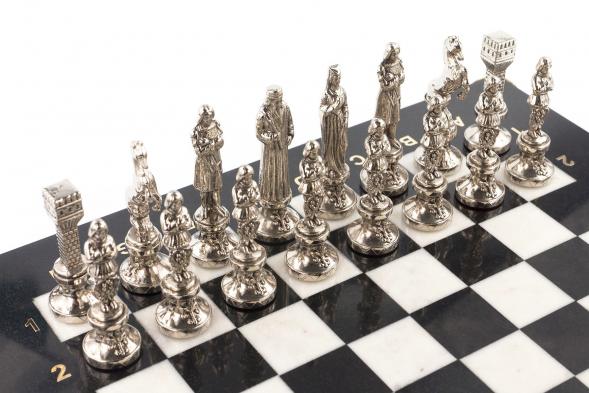 Шахматы &amp;quot;Ренессанс&amp;quot; доска 36х36 см мрамор фигуры цвет золото / серебро 119382