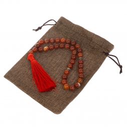 Четки из камня полосатый сердолик 35 бусин