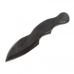 Нож декоративный из серого обсидиана с иризацией 20,5х4х1 см