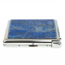 Портсигар на 20 сигарет с зажигалкой камень лазурит