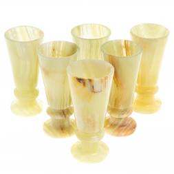 Набор рюмок "Конус" камень оникс в футляре 3,5х8 см 6 шт 20 мл