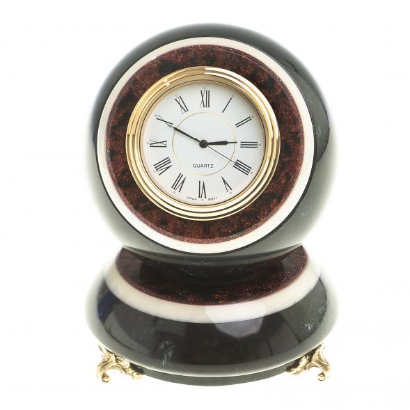 Настольные часы &amp;quot;Шар Антистресс&amp;quot; из черного змеевика 10 см 124142