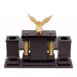 Настольный набор "Орёл" камень родонит