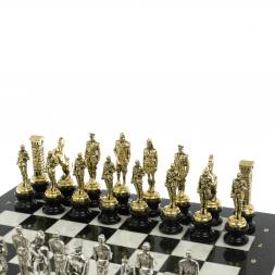 Шахматы &amp;quot;Великая Отечественная война&amp;quot; на подставках доска 48х48 см мрамор/змеевик