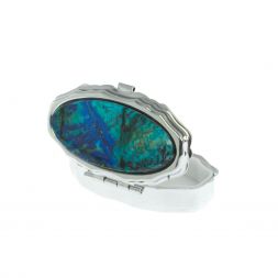 Таблетница эллипс на 2 отделения камень азурит