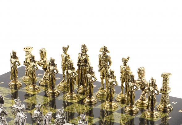 Шахматы &amp;quot;Отечественная война 1812 г.&amp;quot; доска 40х40 см змеевик 120679